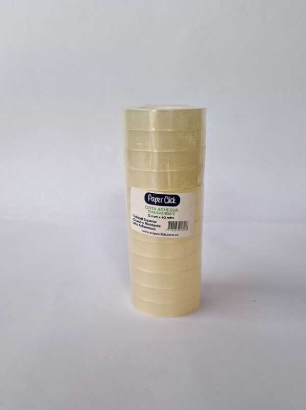 Cinta adhesiva Paper Click 12mm*40mts (12 unidades)