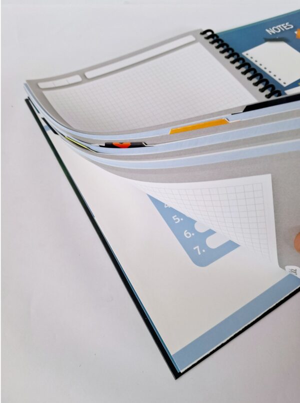 Cuaderno Argollado Mediano Satinado Tapa Dura 7Materias Paper Click